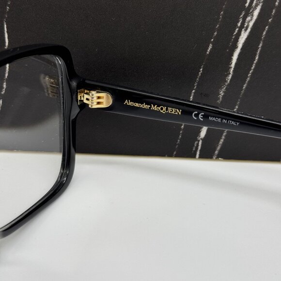 NEW ALEXANDER MCQUEEN EYEGLASSES, AM0286O 001 - Picture 10 of 11